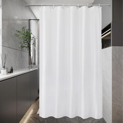 Weißer Textil Duschvorhang Wasserdicht Anti Schimmel 100x180cm