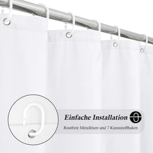 Schmaler Duschvorhang 100x180 Textil Weiß Wasserdicht