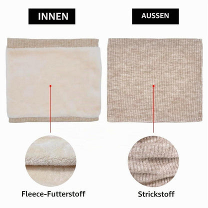 Loop Schal Damen Herren Winter Schlauchschal Unisex Warm Beige+Hellgrau