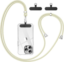 Handykette Universal mit 2 Stück Universelles Patch - Beige