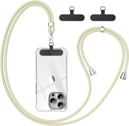 Handykette Universal mit 2 Stück Universelles Patch - Beige
