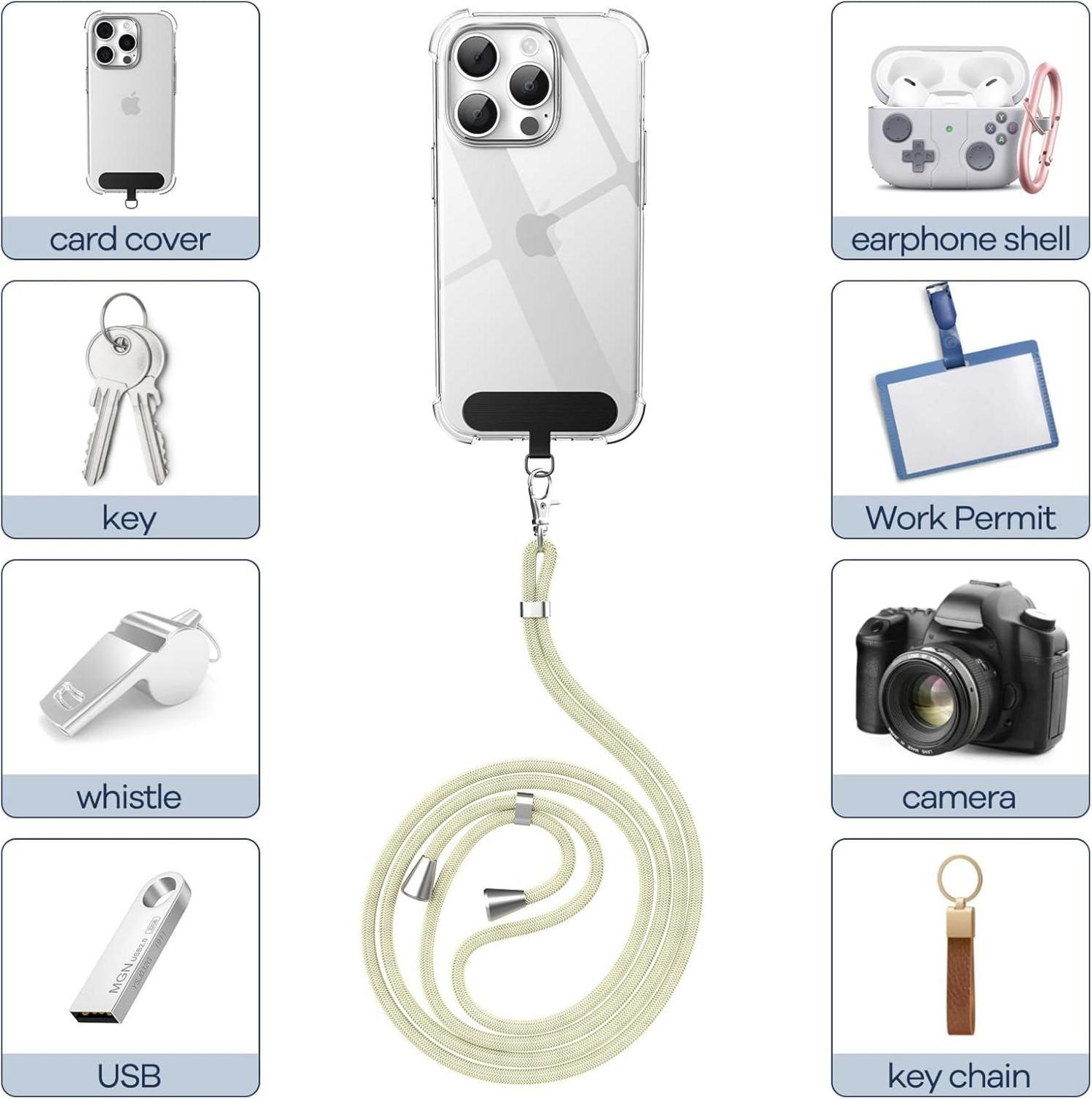 Handykette Universal Handy Lanyard zum Kombinieren - Beige