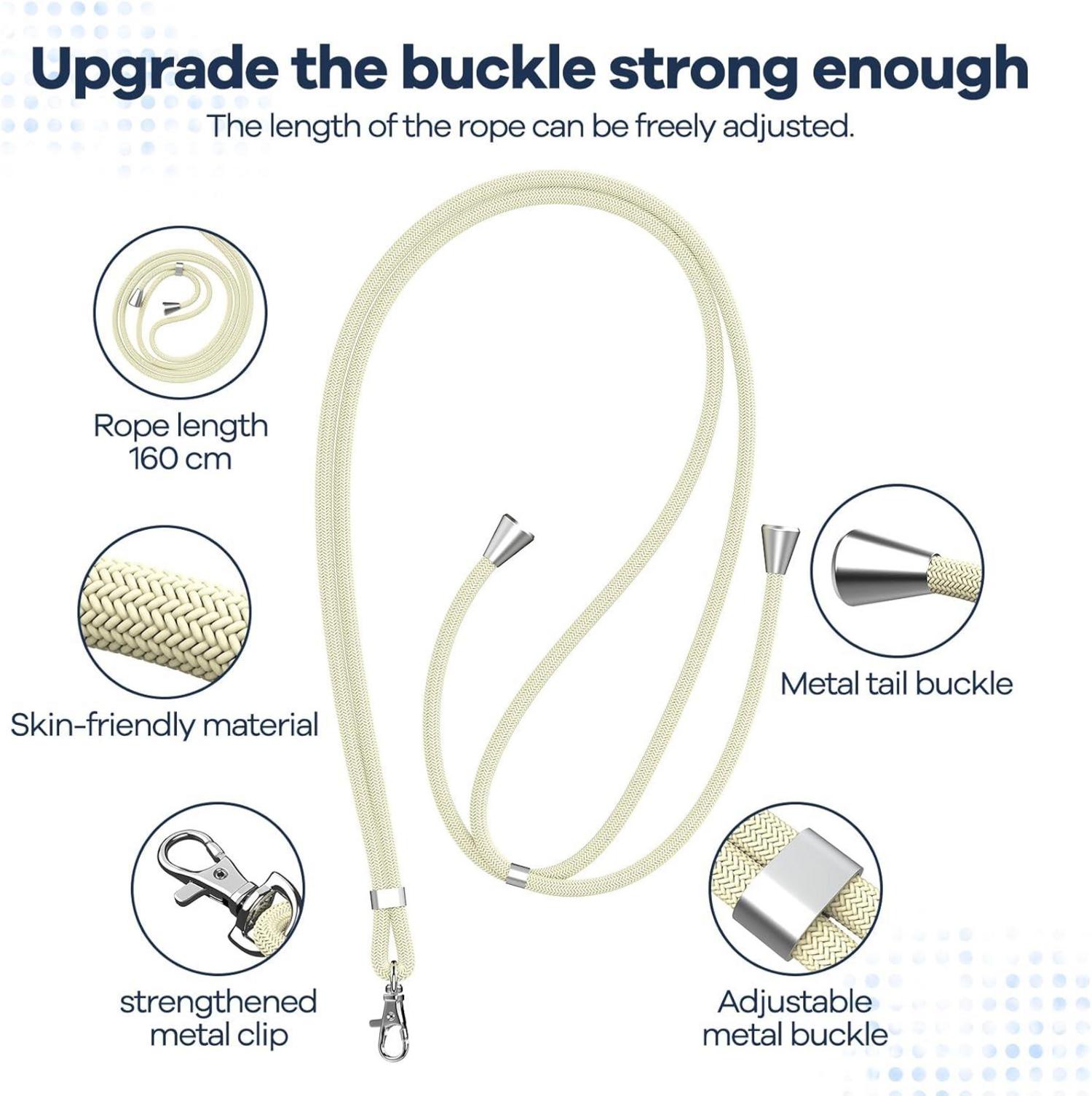 Handykette Universal mit 2 Stück Universelles Patch - Beige