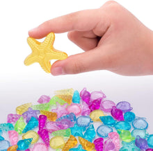 46er Pack Acryl Muschel Seestern Edelsteine, Deko & Geschenk