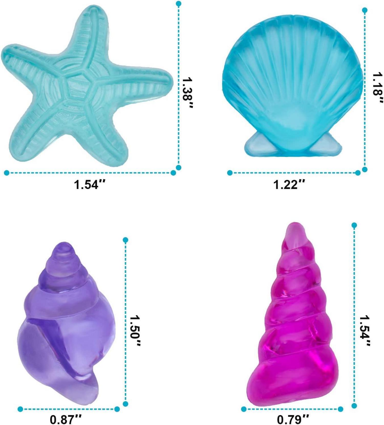 46 Stück Acryl Muschel Seestern Meerestiere Edelsteine Strandurlaub