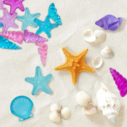 Bunte Acryl Muscheln Muschel Seestern 250g Strand Schwimmbad Tauchen Party