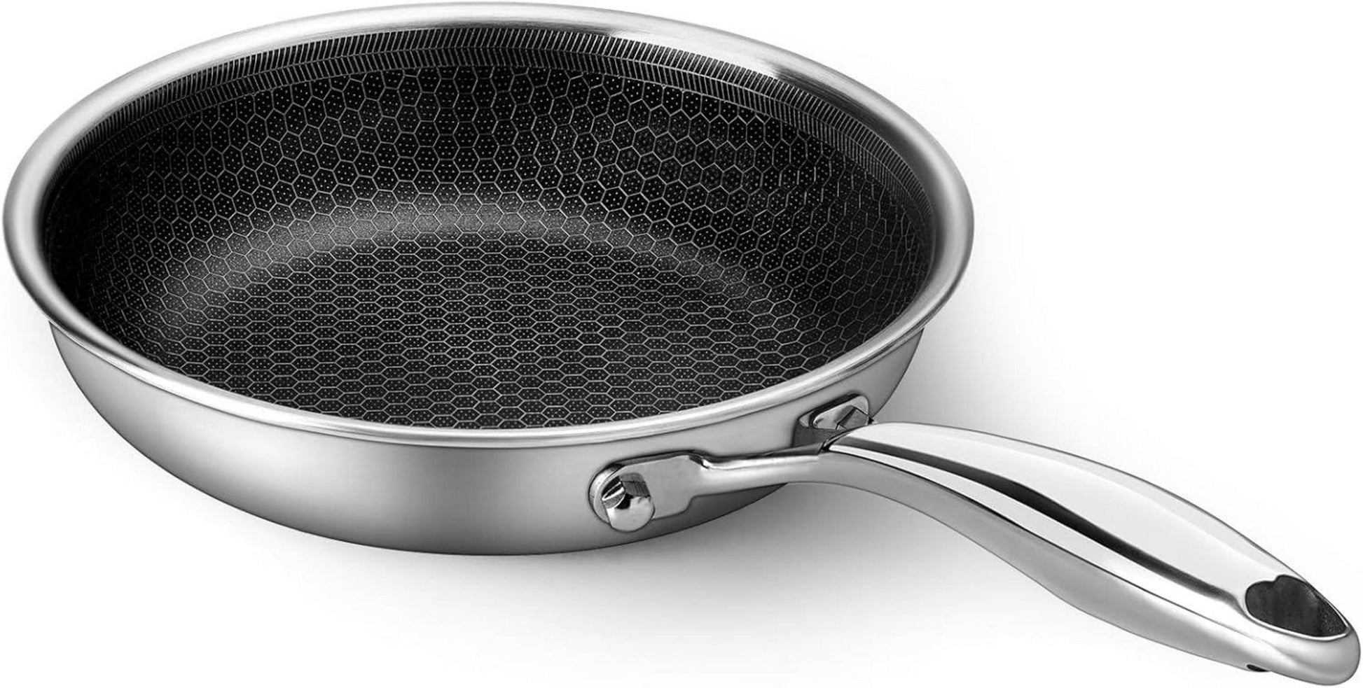 Antihaft Bratpfanne 20cm Edelstahl Wabenpfanne mit Deckel Induktion