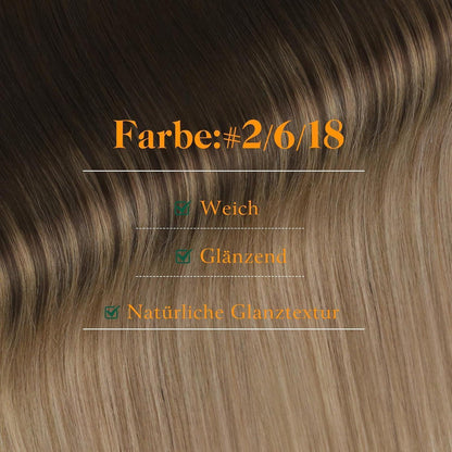 Echthaar Tape Extensions 60cm Blond Balayage Ombre