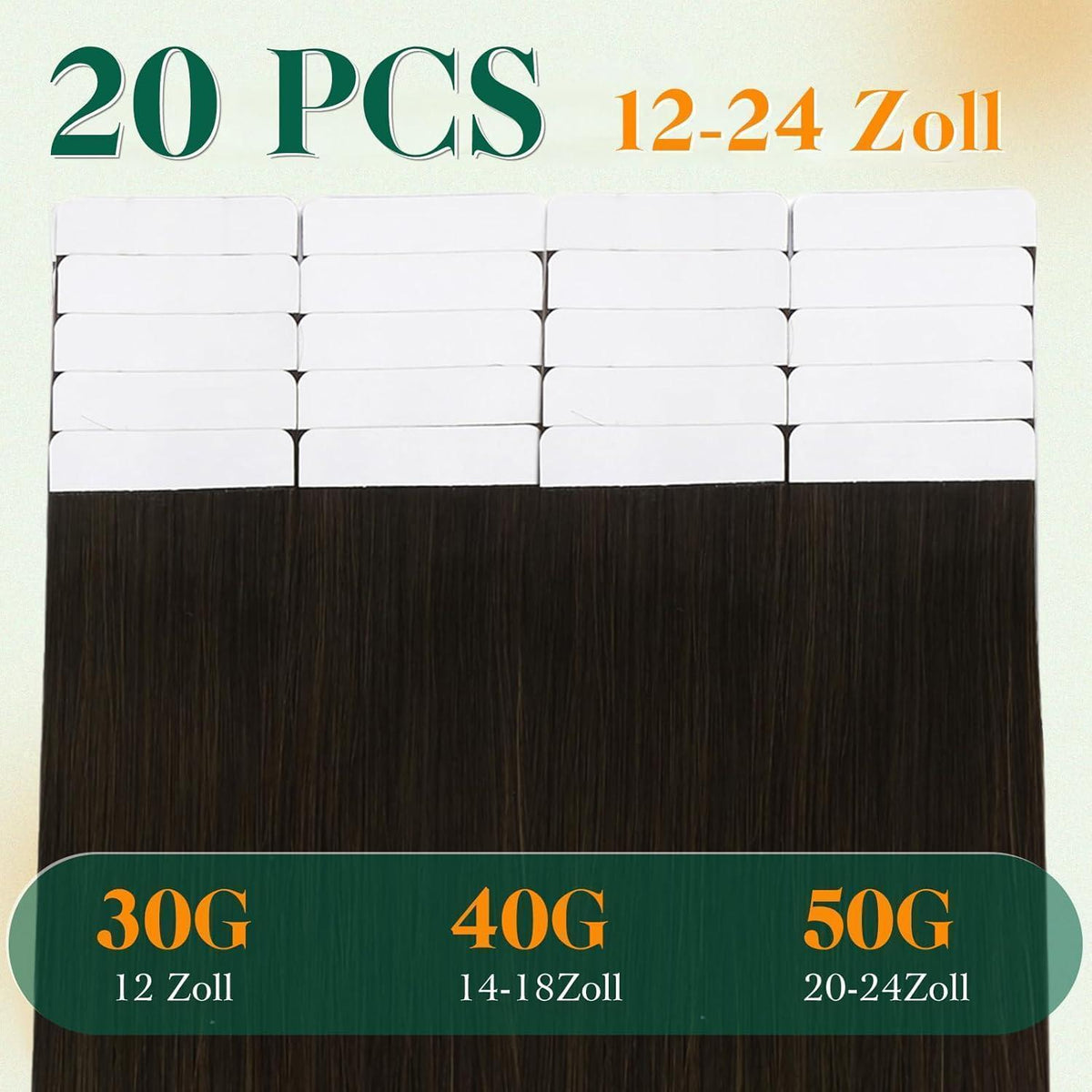 Echthaar Tape Extensions 60cm Blond Balayage Ombre