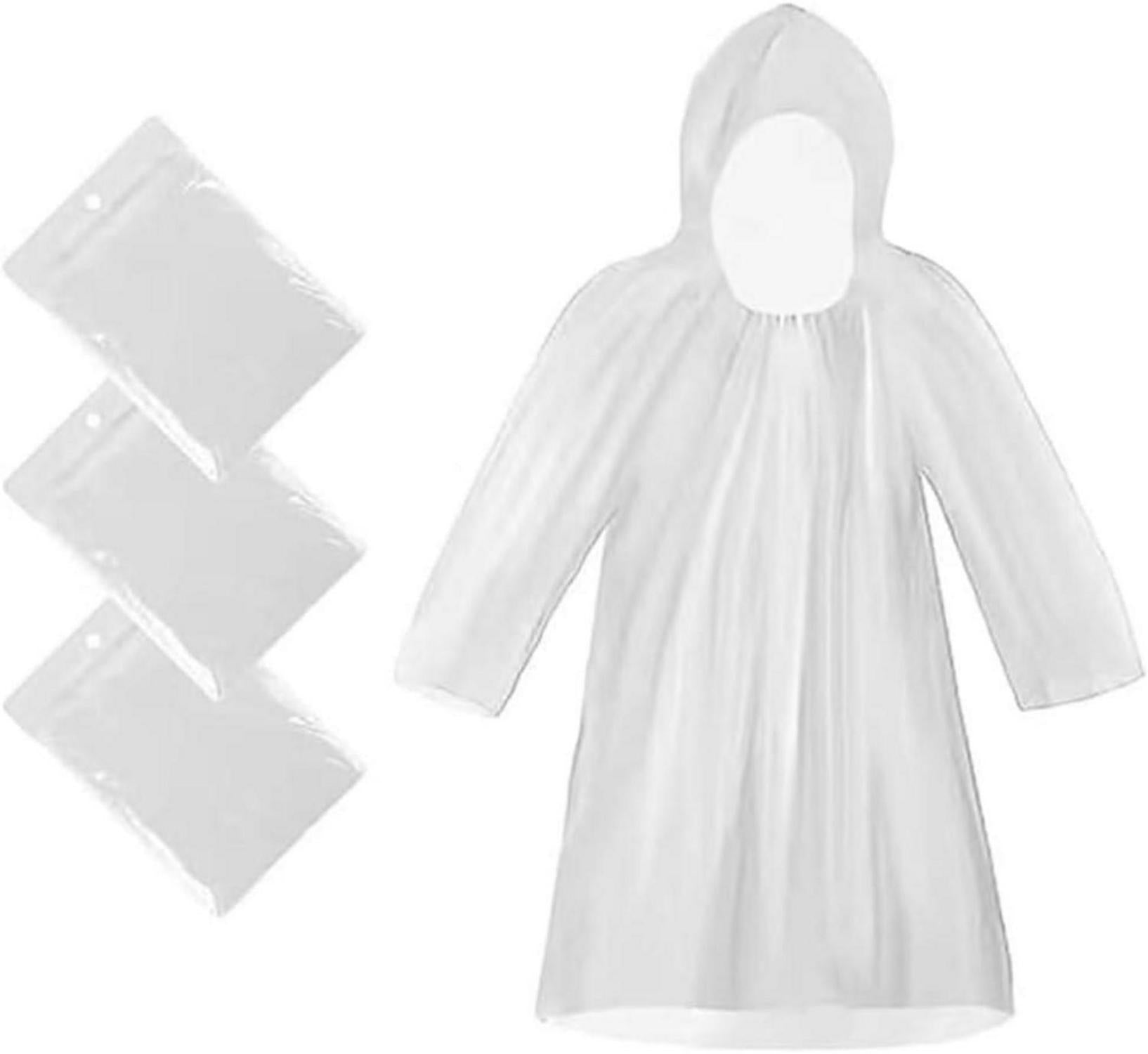 Regenponcho Einweg mit Kapuze für Festival Camping Wandern