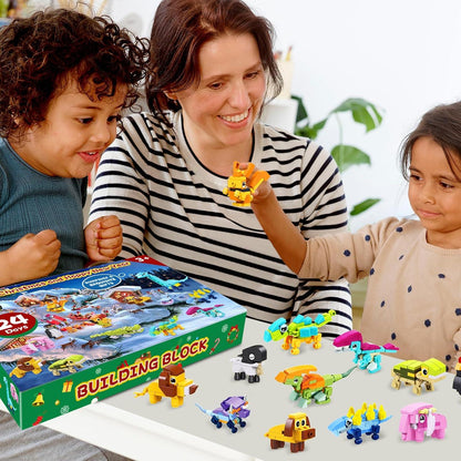 Weihnachts-Adventskalender 2024 Bauspielzeug Kinder 24-teiliges