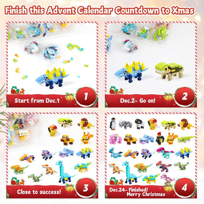 Adventskalender 2024 Bauspielzeug Kinder Weihnachts Mini Bricks