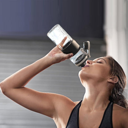 Protein Shaker 650ml Auslaufsicher Schwarz BPA-frei