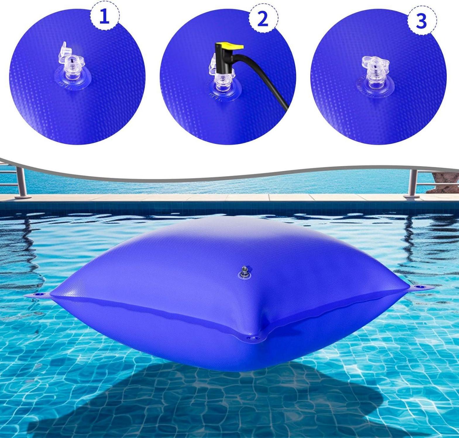 Yomisee Poolkissen Winter XXL 120x120 cm Luftkissen Poolabdeckung Schutz