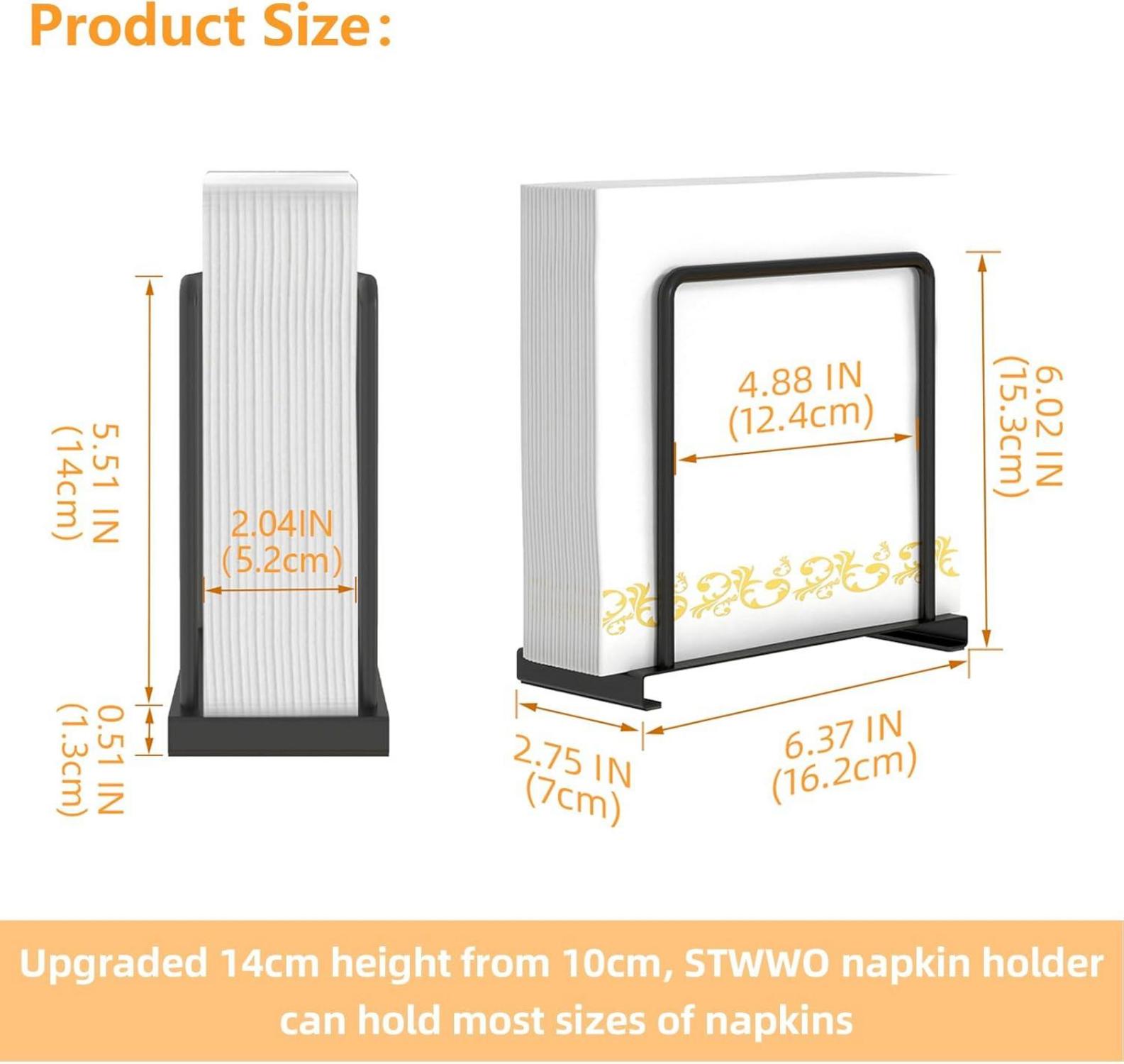 Serviettenhalter Metall Schwarz 14cm Tisch Küche Deko STWWO