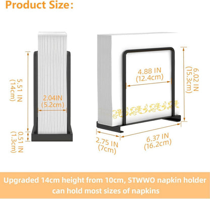 Serviettenhalter Metall Schwarz 14cm Tisch Küche Deko STWWO