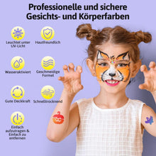 Regenbogen Gesichtsfarben Set UV Bodypainting Fasching