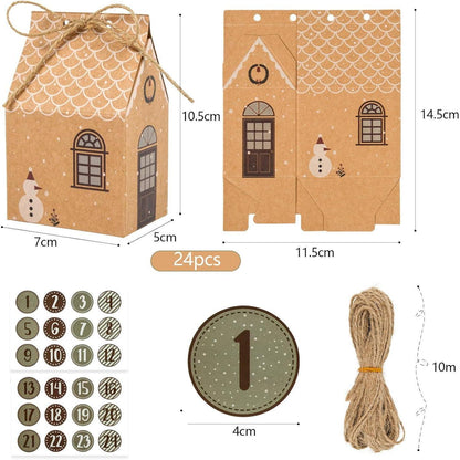 ARTESTAR Adventskalender 24 Häuser DIY Weihnachtsbastelset