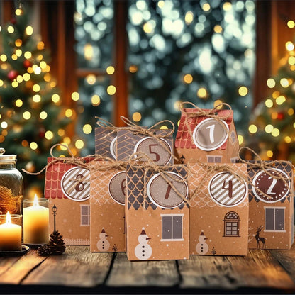 ARTESTAR Adventskalender 24 Häuser DIY Weihnachtsbastelset