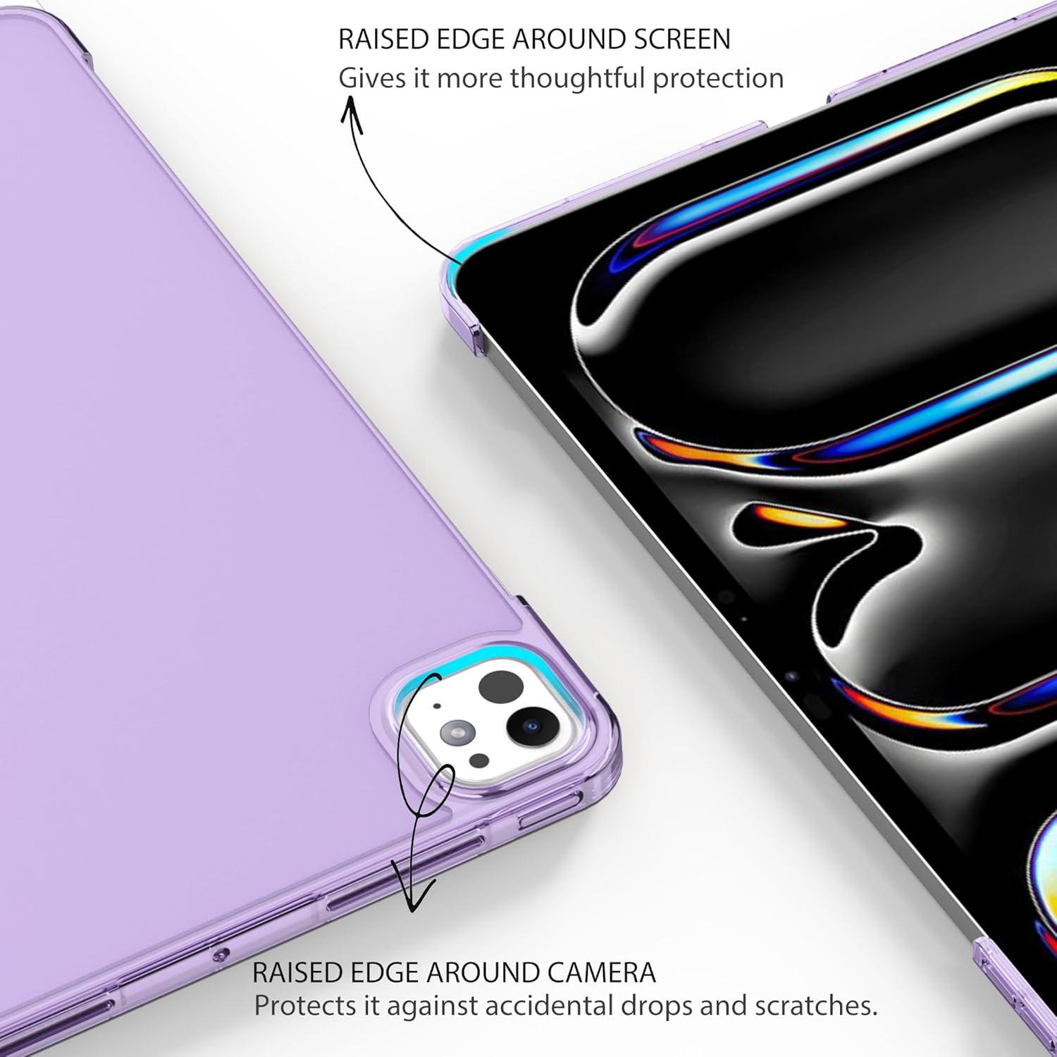 EasyAcc iPad Pro 11 Zoll M4 Hülle Ultra Dünn Lila Cover Schutz