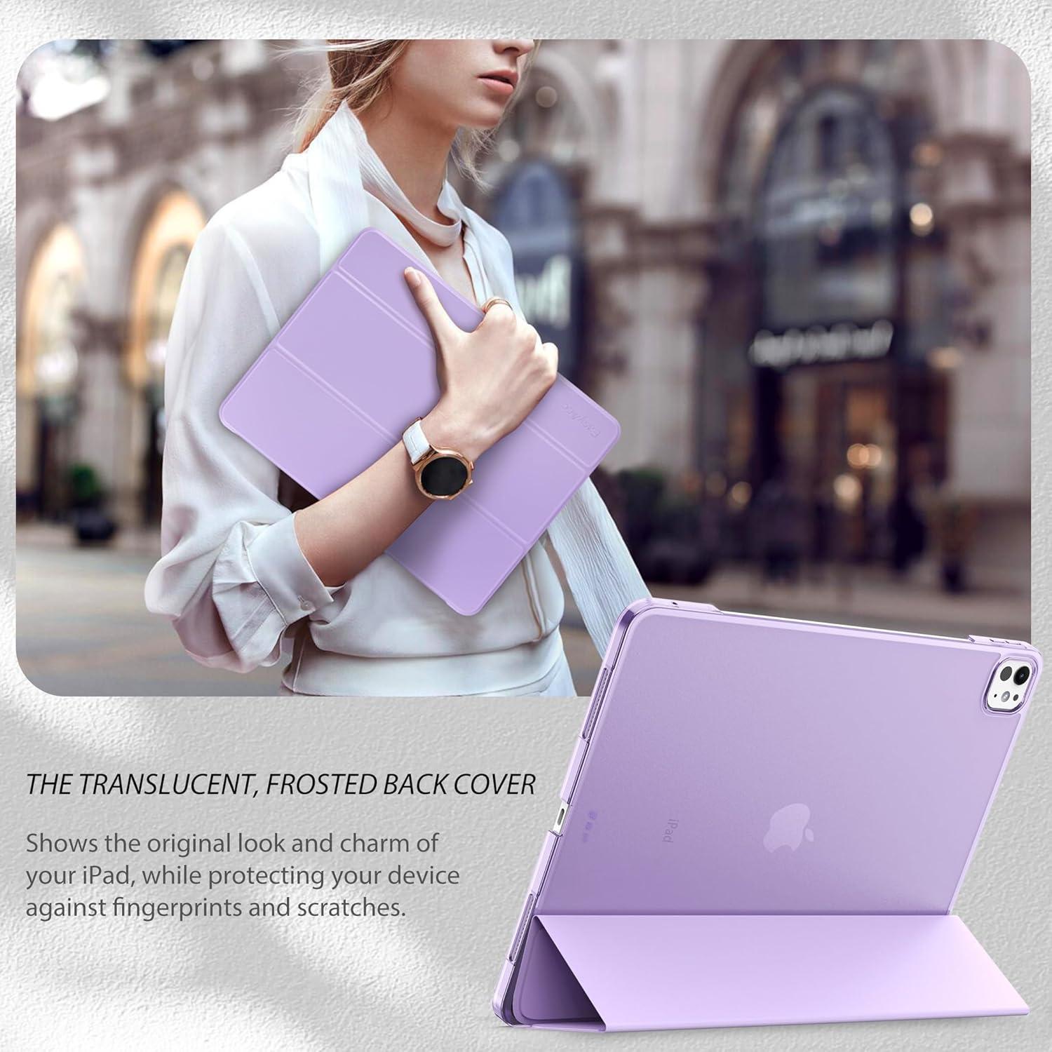EasyAcc iPad Pro 11 Zoll M4 Hülle Ultra Dünn Lila Cover Schutz