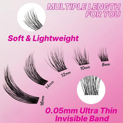 Wimperncluster Extensions 8-16mm – Einfache Anwendung für Anfänger