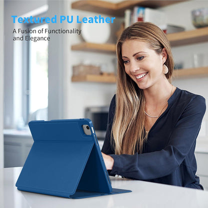 Hülle für iPad Air 13 Zoll M2 2024 - Dünn Folio Ständer - Meeresblau