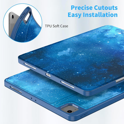 iPad Air 13 Zoll M2 2024 Schutzhülle Blau EasyAcc Folio Stand