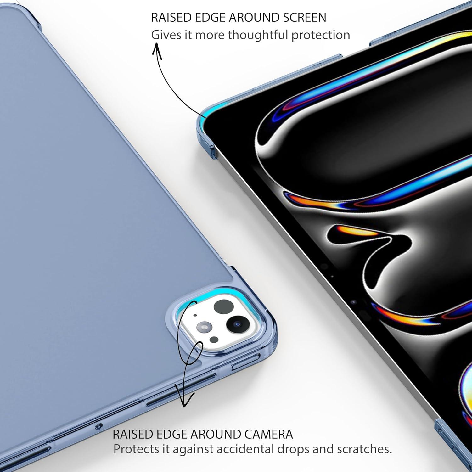 Hülle für iPad Pro 11 Zoll M4 - Ultra Dünn Transluzent Cover Blau