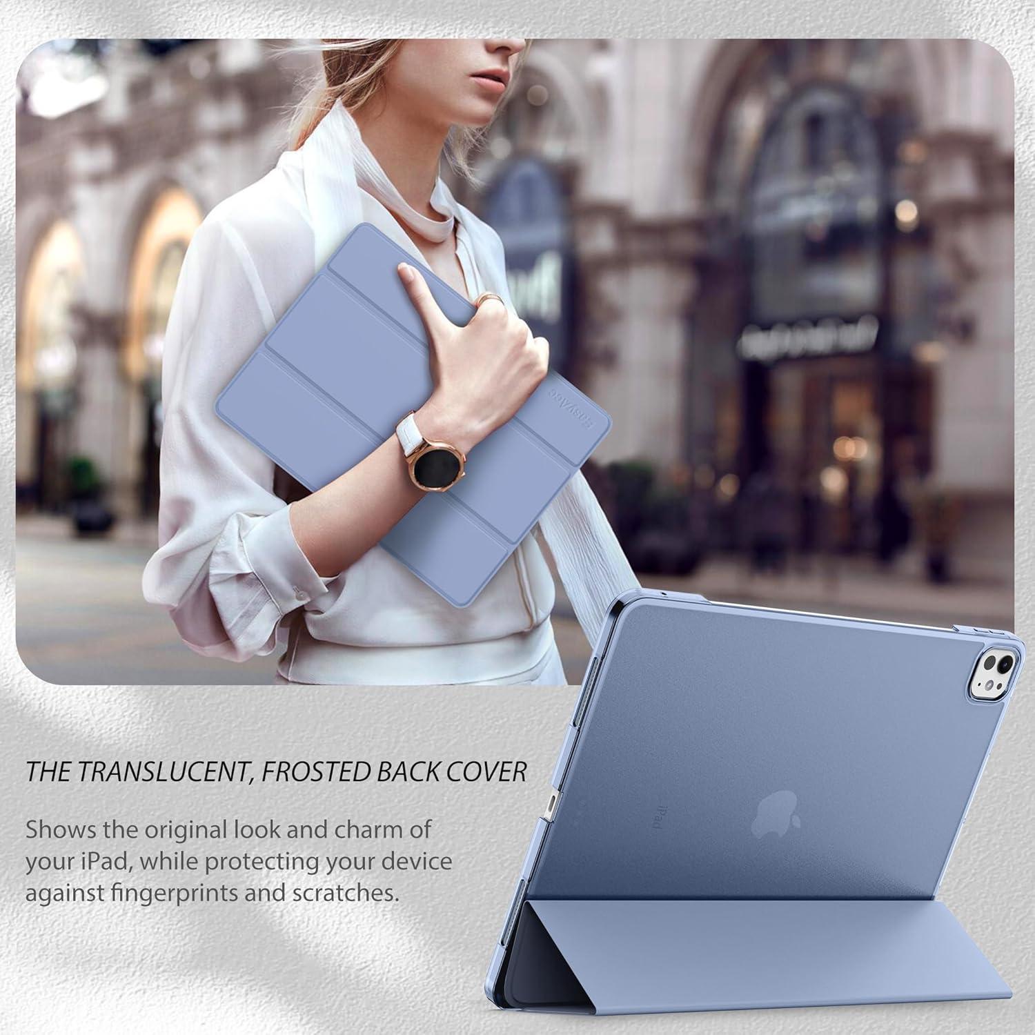 Hülle für iPad Pro 11 Zoll M4 - Ultra Dünn Transluzent Cover Blau