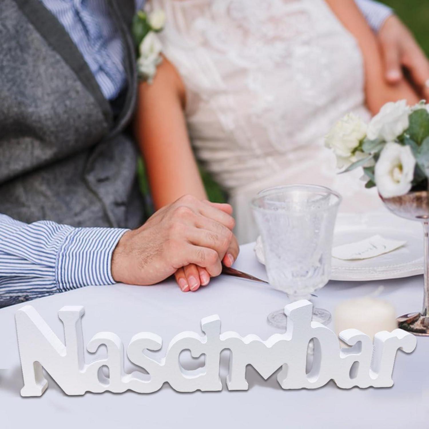 Candy Bar Holzschild Dekoschriftzug Tischdekoration Hochzeit Party 30x7x1.5cm