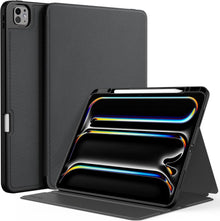 EasyAcc iPad Pro 13 M4 Hülle 2024 Schwarz Folio Ständer Magnet Auto