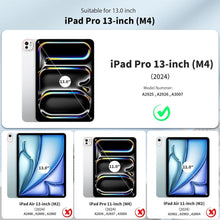 EasyAcc iPad Pro 13 M4 Hülle 2024 Schwarz Folio Ständer