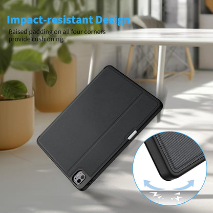 EasyAcc iPad Pro 13 M4 Hülle 2024 Folio Stand Tasche Schwarz