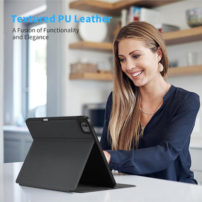 EasyAcc iPad Pro 13 M4 Hülle 2024 Folio Stand Tasche Schwarz