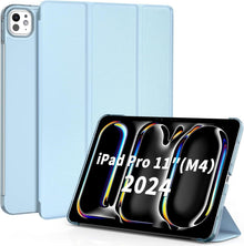 iPad Pro 11 Zoll M4 Hülle 2024 Ultra Dünn Matt Rückseite Himmelblau