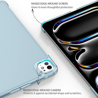 Hülle für iPad Pro 11 Zoll M4 2024, Ultra Dünn Matt Cover Himmelblau