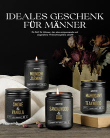 AOOVOO Duftkerzen Geschenkset Sandelholz Oud-Holz Duft