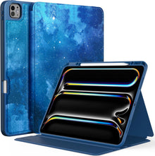 iPad Pro 13 M4 Hülle Schutzhülle Folio Ständer Blau