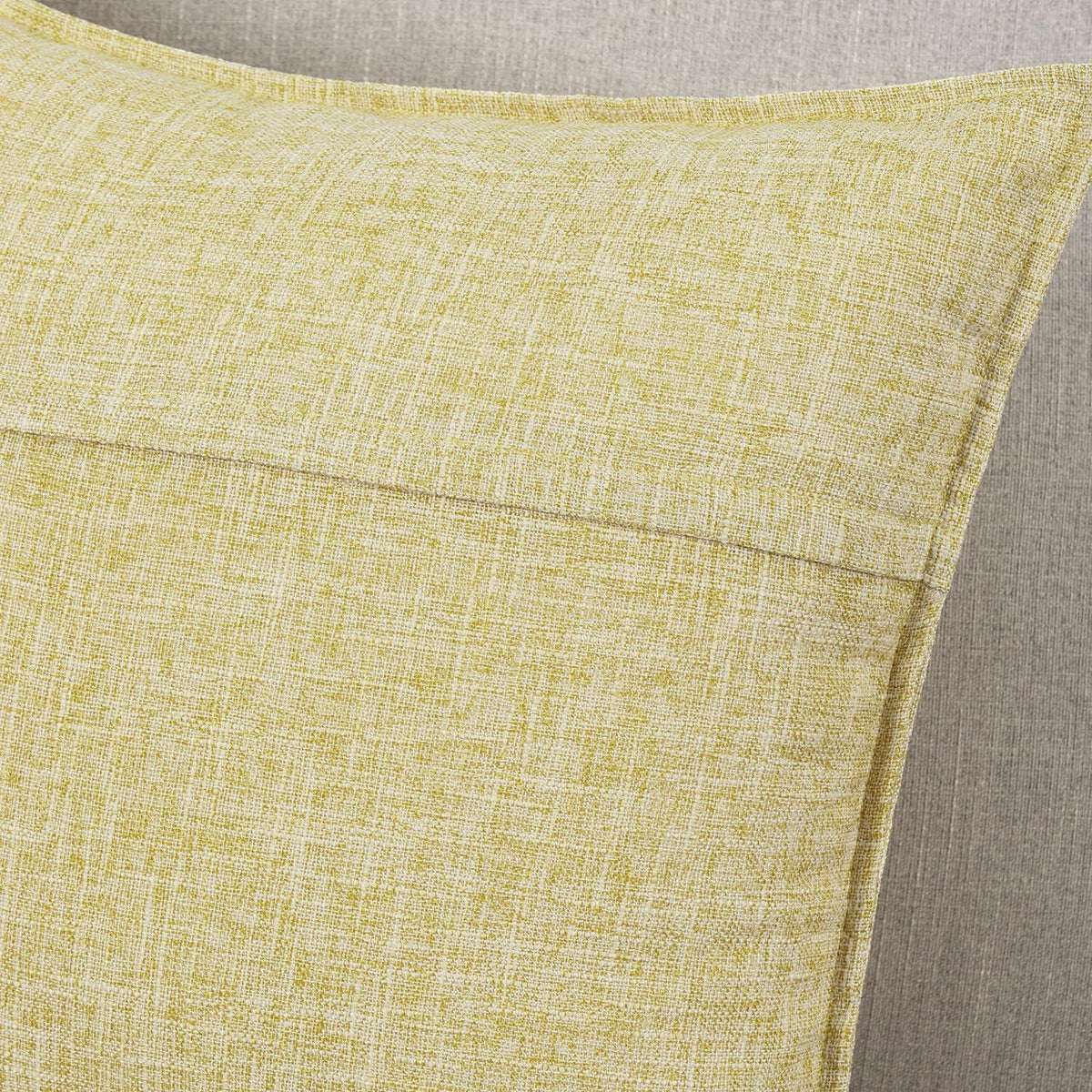 2x Kissenbezug Polyester-Leinen Hellgelb 40x60 cm