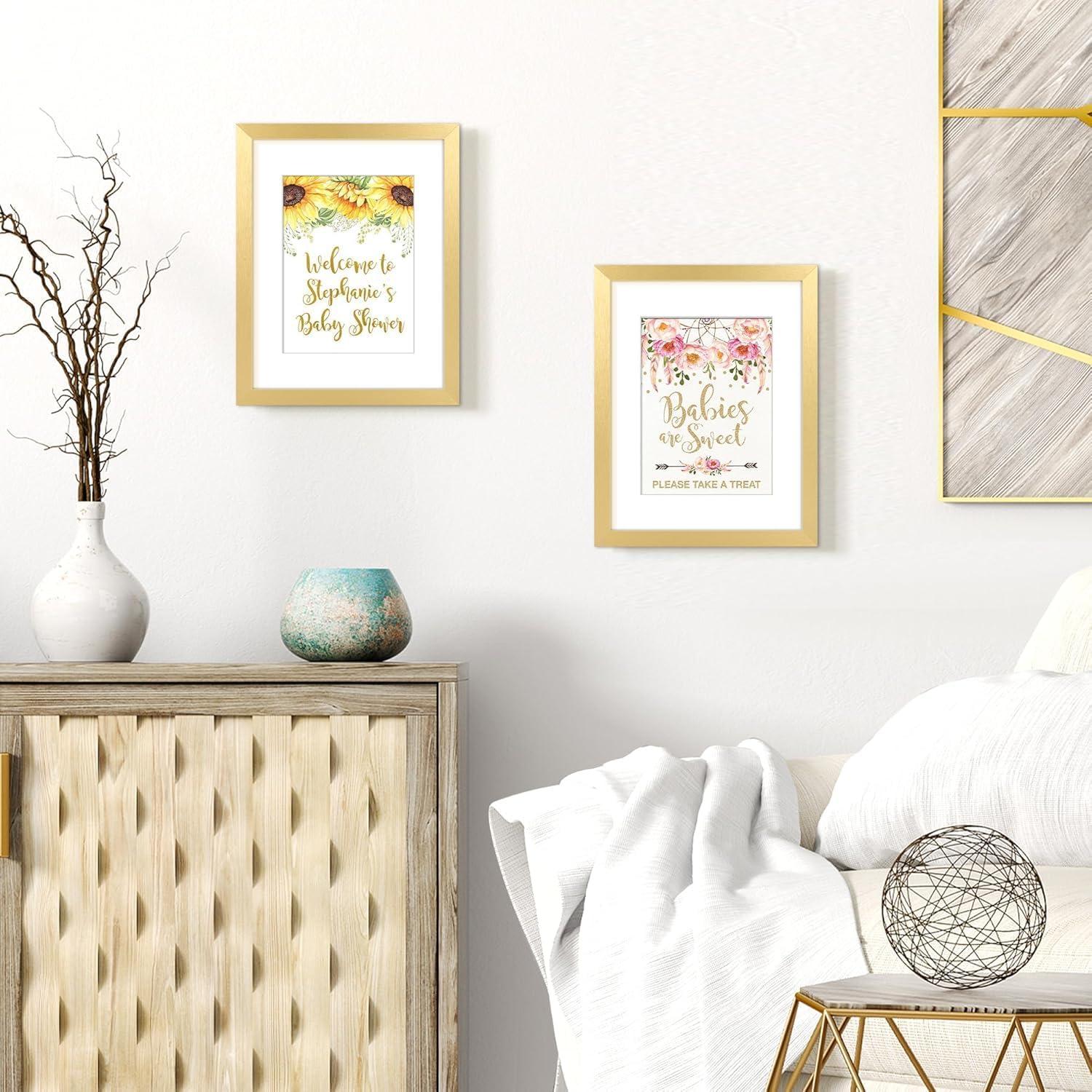 3er Pack 30x40 White Picture Frame Gold 30x40cm neu