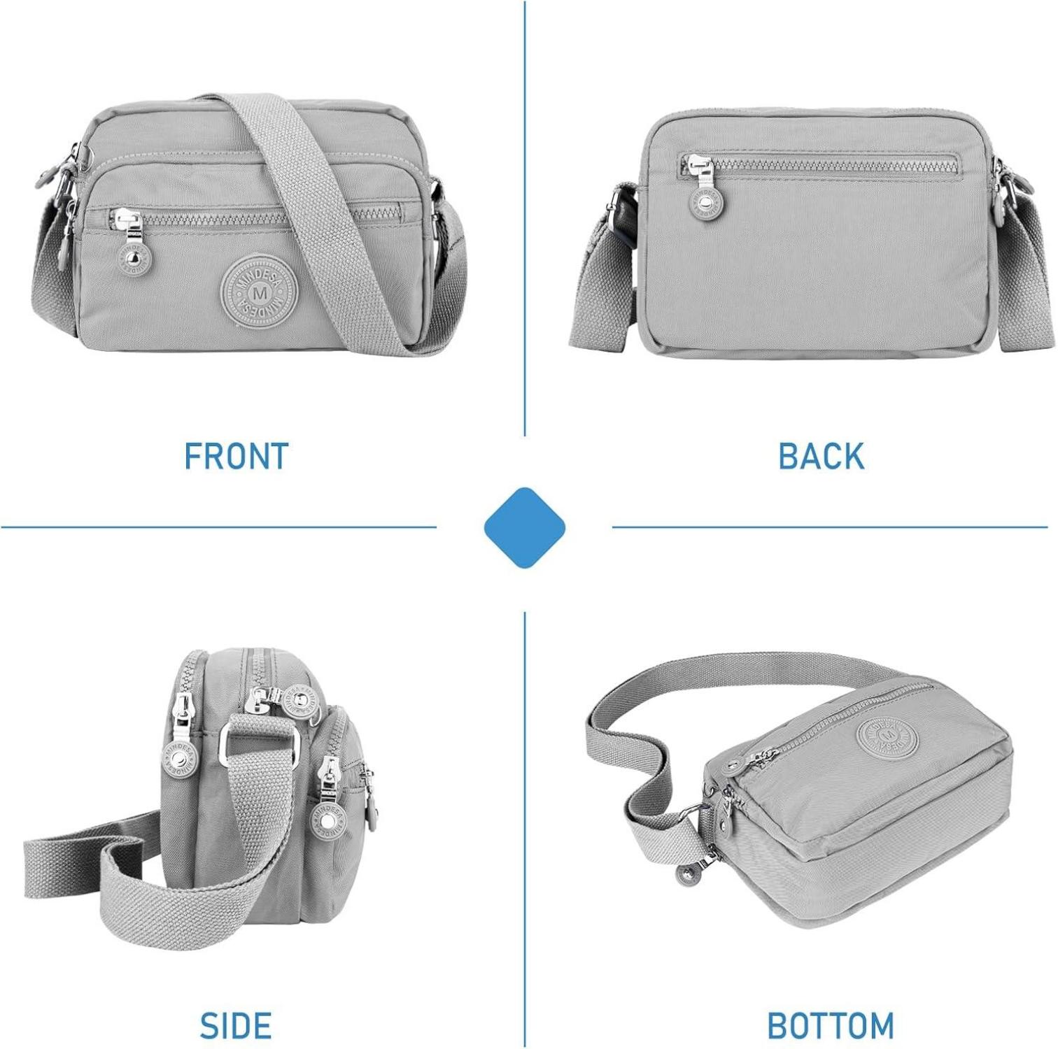 Kleine Schultertasche Damen Leicht Wasserdicht Nylon Messenger