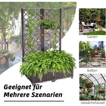 Mingone Hochbeet Pflanzgefäß Rankkasten 80x40x136 cm