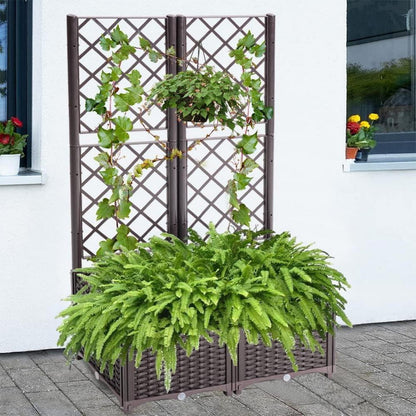 Mingone Hochbeet Pflanzgefäß Rankkasten 80x40x136 cm