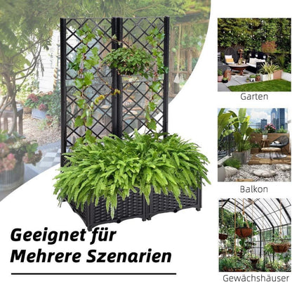 Rankkasten Hochbeet Pflanzgefäß Rankgitter Selbstbewässerung
