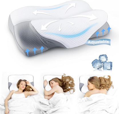 Orthopädisches Memory Foam Seitenschläferkissen mit Höhenverstellung