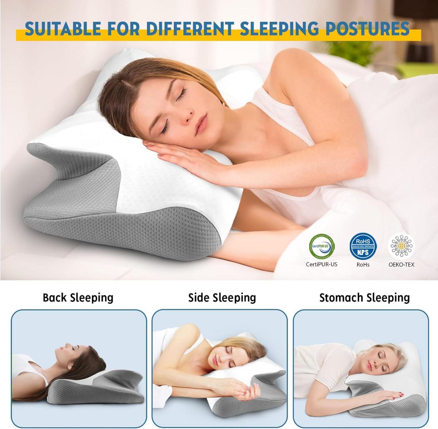 Orthopädisches Memory Foam Nackenkissen höhenverstellbar kühlend