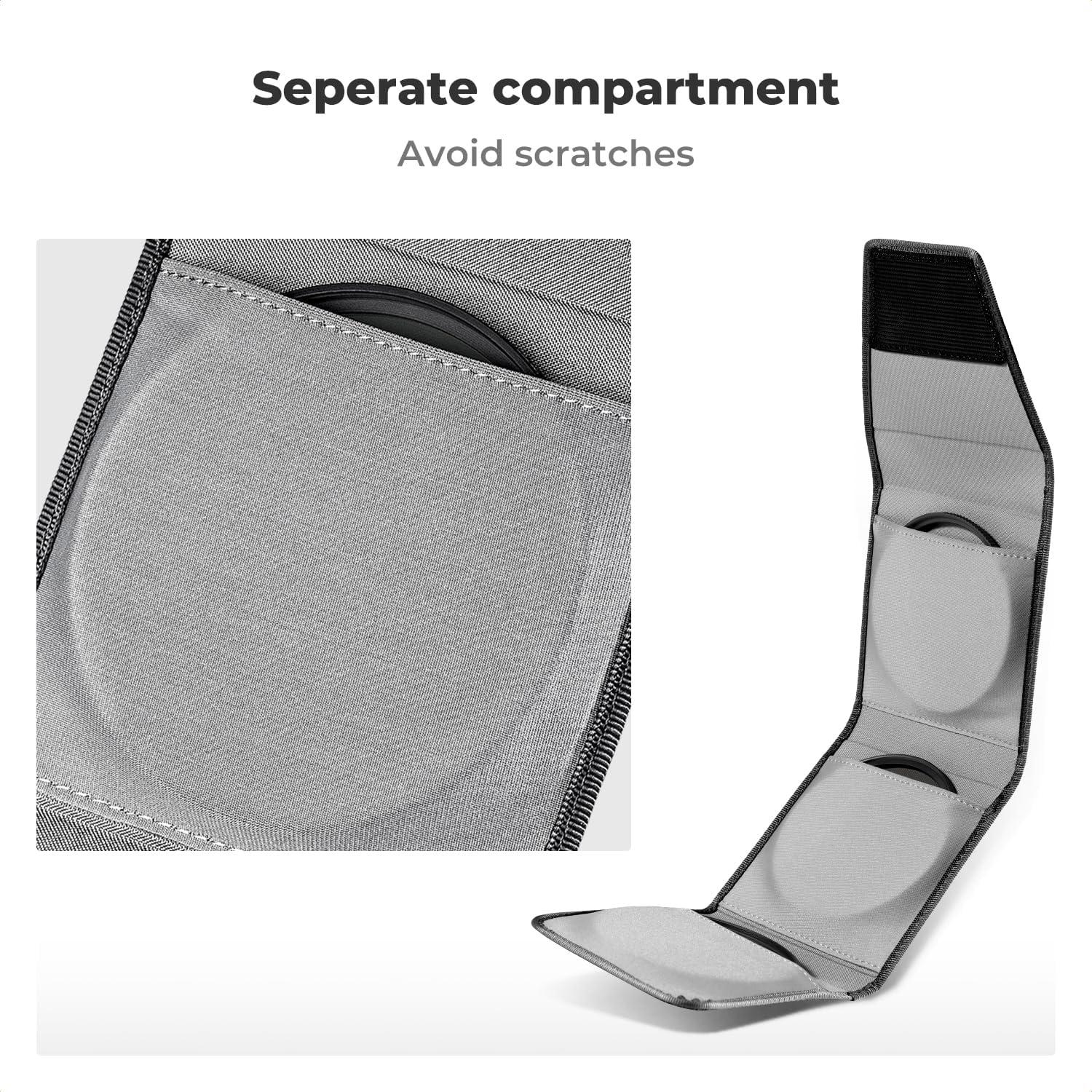 Filtertasche für Kamerafilter, wasserabweisend, faltbar