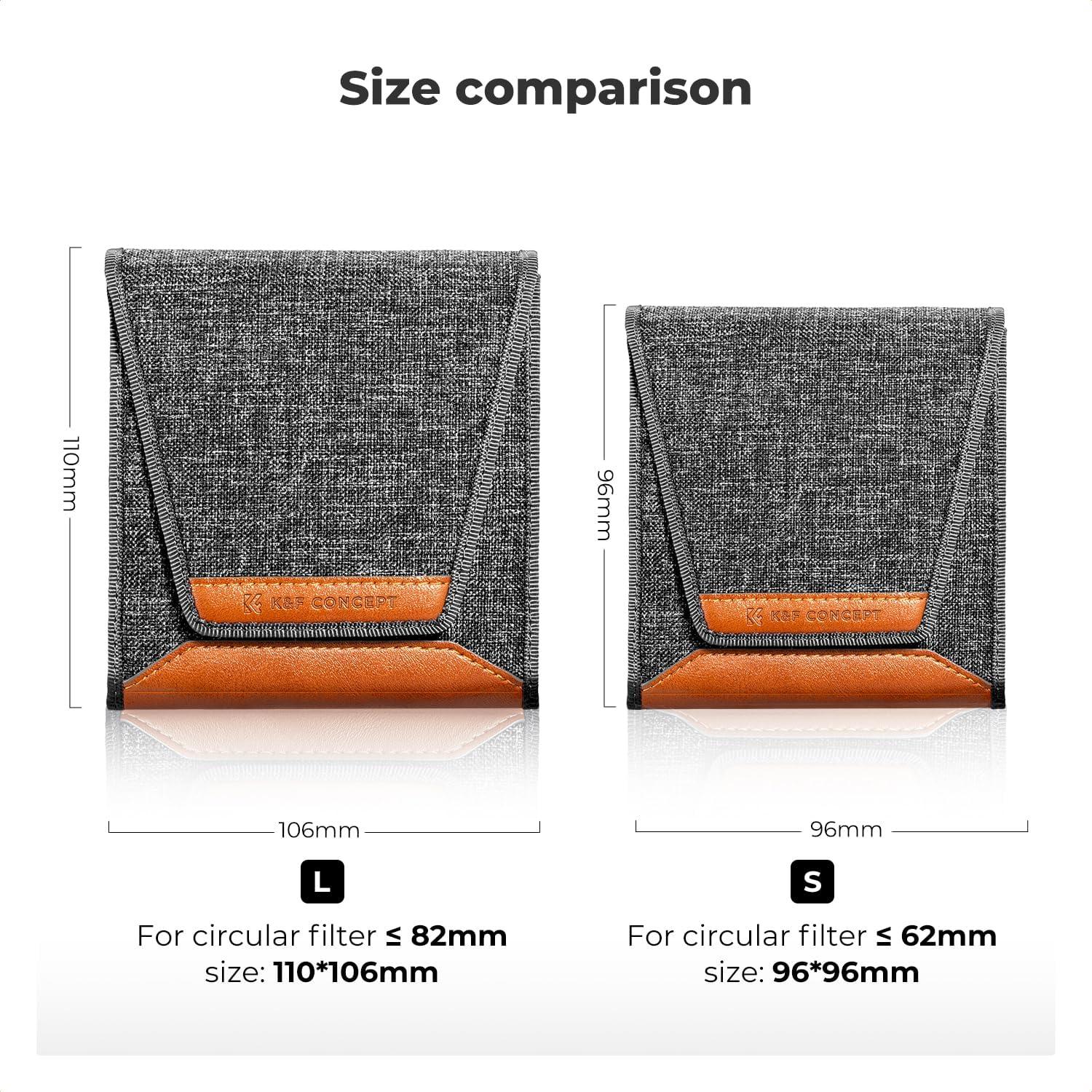 Kamera Filtertasche für 67-82 mm Filter (2er