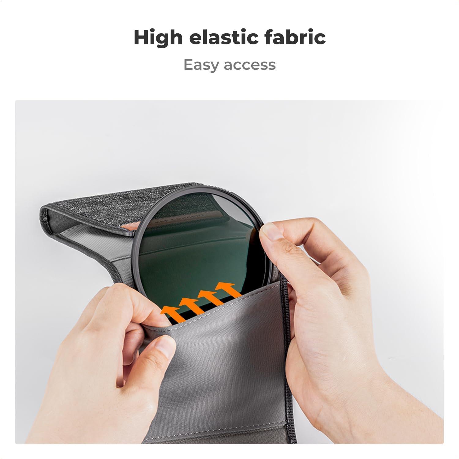 Kamera Filtertasche für 67-82mm Filter mit 3 Taschen schwarz